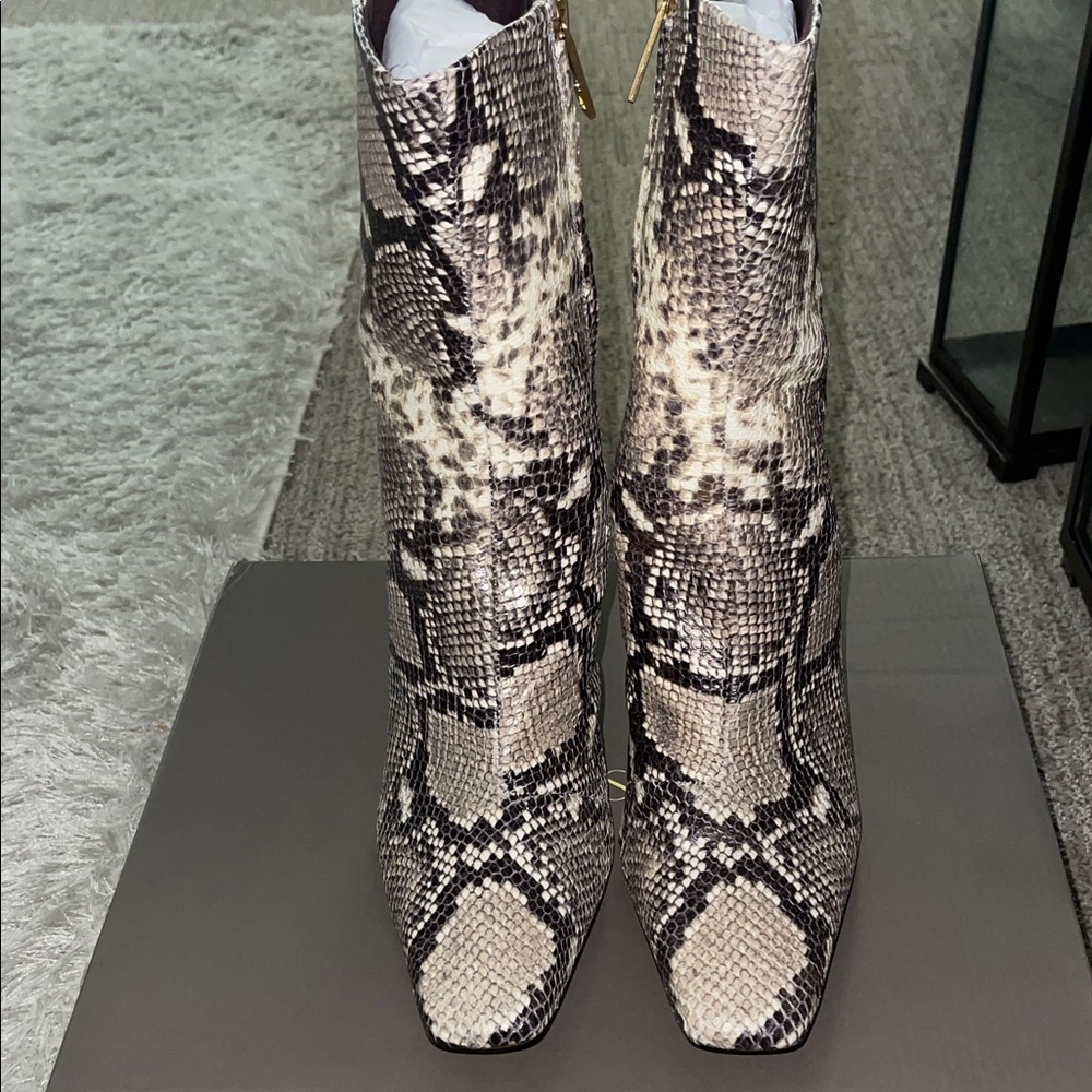 Franco Sarto snake print booties